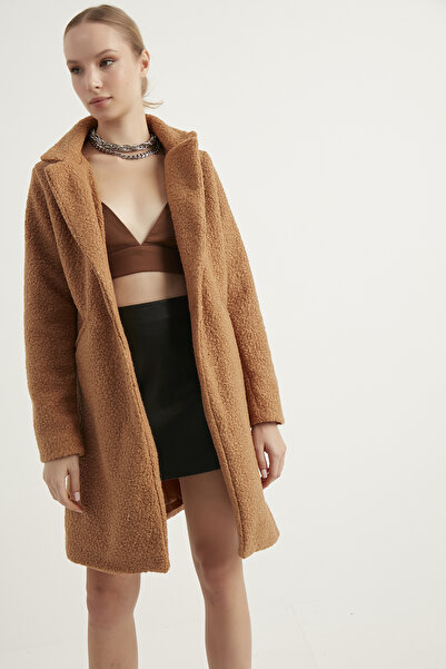 MEECY Women's Biscuit Boucle Coat