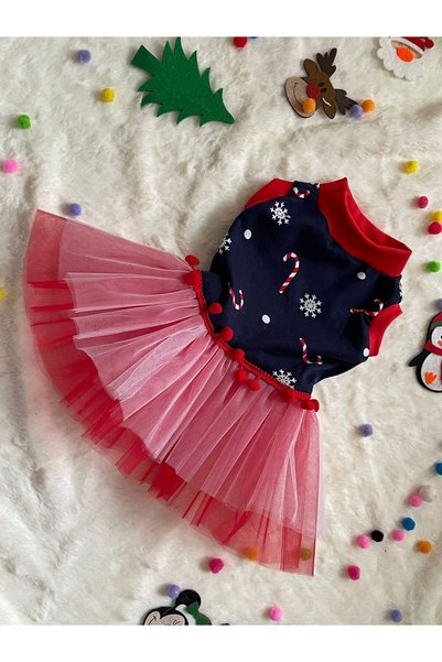 Barneystore Cat Dog Christmas Christmas Tutu Dress
