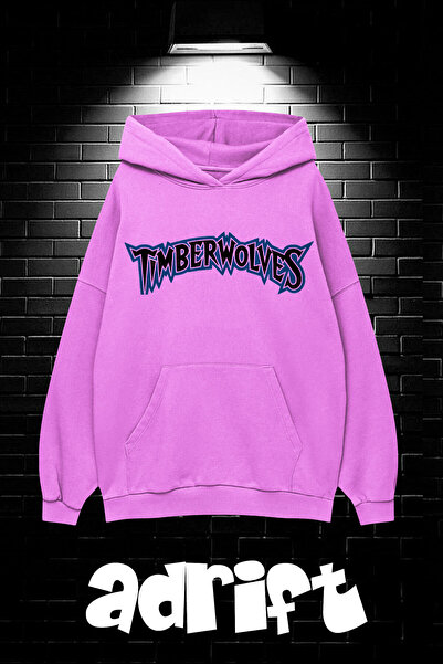 Yasolin Unisex Oversize kroj Sa kapuljačom Kengur džep Timberwolves Štampano ...