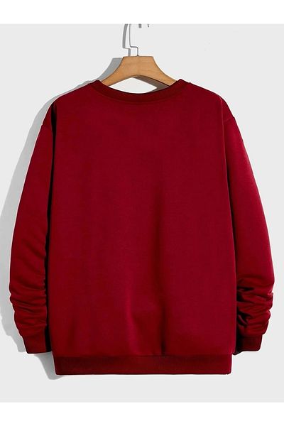 Mad&Calf Ανδρικό φούτερ Basic Crew με λαιμόκοψη 3 κλωστών χωρίς ραβδώσεις