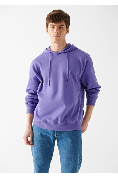 Mavi Kapüşonlu Mor Sweatshirt 0610062-70609