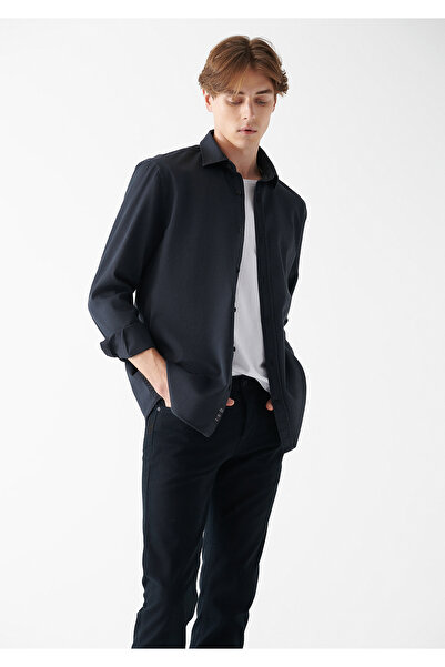 Mavi Siyah Gömlek Regular Fit / Normal Kesim 0210412-83079