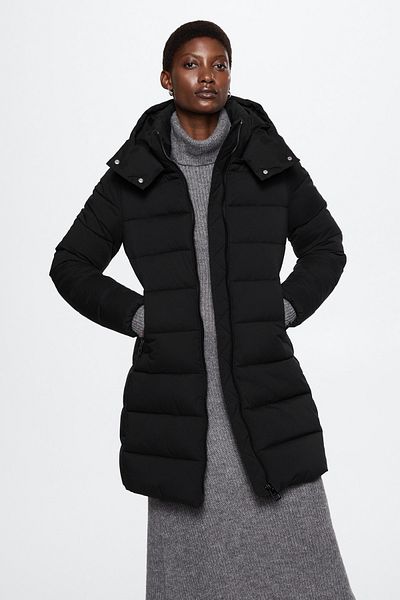 MANGO Woman Women's Black Coat