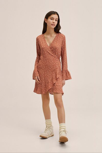 MANGO Kids 27022003 Φορέματα και ολόσωμες φόρμες Russet