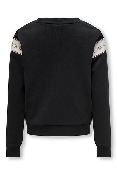 Kids Only Къс суитшърт Kogellis - О-образно деколте с очи, кройка L/S, SWT