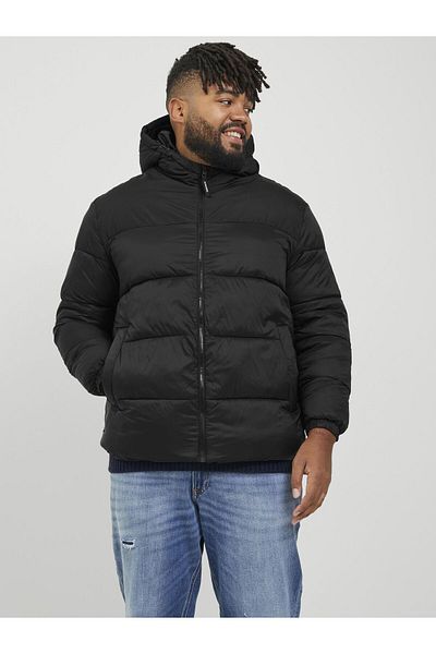 Jack & Jones Plus Pufferjacke mit Kapuze in großen Größen
