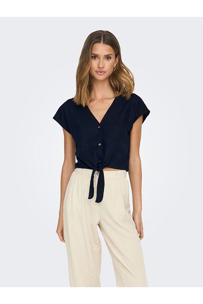 JDY قميص JDYSAY Hemd S/S من الكتان بأزرار - WVN