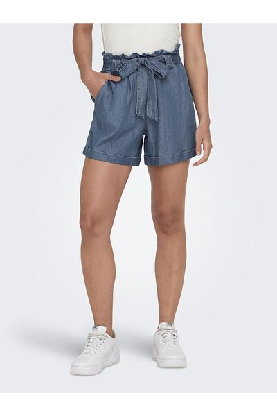 ONLY Lässige Shorts ONLBEA SMILLA HW PB LOOSE DNM SHORTS