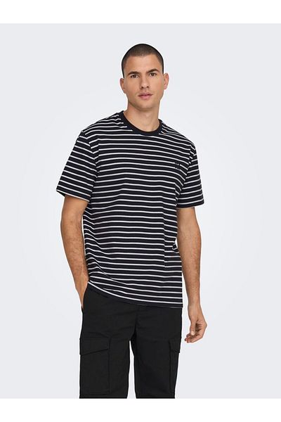 Only & Sons Μπλουζάκι ONSHENRY REG ριγέ SS - Schlauchschal NOOS