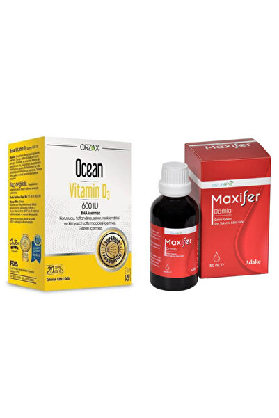 Ocean Vitamin D3 600 Sprey 20 ml - Demir Takviyesi Maxifer Damla 50 ml