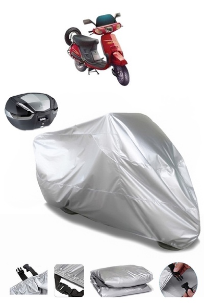 AutoEN Honda Kinetic DX Rear Bag Compatible Motorcycle Tarpaulin Luxury Quali...