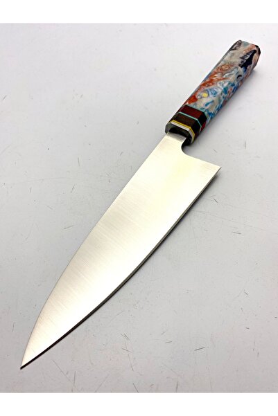 göcen El Yapımı Paslanmaz Çelikten Epoksi Saplı Şef Bıçağı