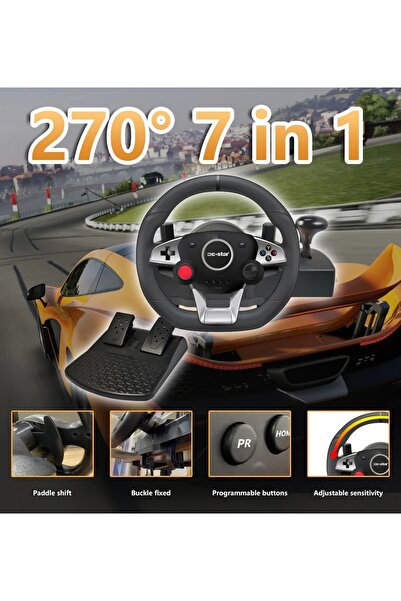 WOTOBE PC Playstation 3/4 XBOX One/Series X/S Nintendo Switch ve Android Uyumlu Direksiyon