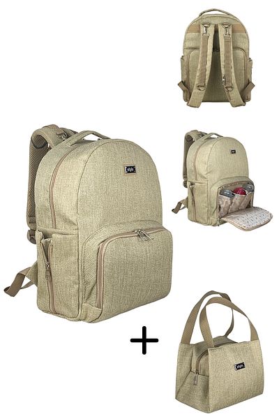 Stylo Duo Beige Backpack For Mothers Mother Baby Care Backpack