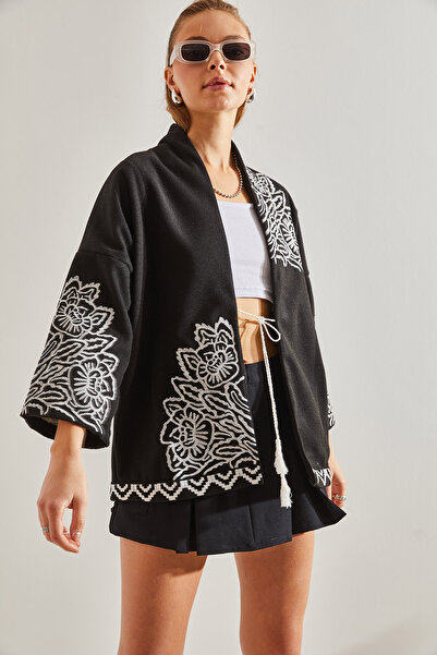 Bianco Lucci Dámská vyšívaná bunda s mnoha vzory