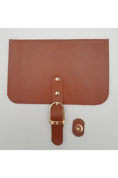 angel çanta aksesuar Аксесоар за чанта Angel Bag 22x24 см, естествена кожа, кафяв цвят, калъф за чанта, светло златист металик
