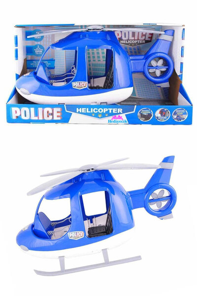 hediyecik Oyuncak Polis Helikopteri Dönen Pervaneli 45 Cm