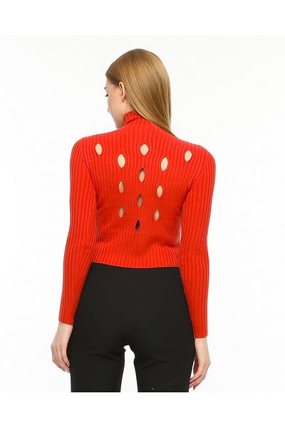 UBBA Back Openwork Detailed Knitwear Blouse