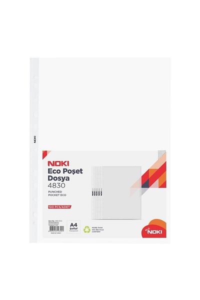 Noki Eco A4 Sachet File - 5 Pack of 100