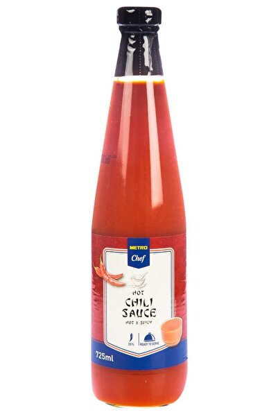 Metro Chef Hot Chılı Sos 725ML Sos Yemek Tatlı Şef Mutfak Konserve Kışlık