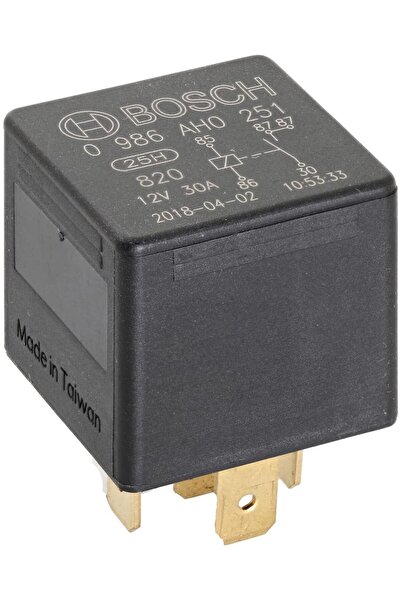 Bosch 12V 30A Dirençli Mini Röle 5 Fiş Bosch 0986AH0251