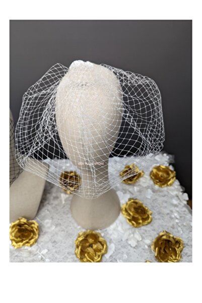 BBA TULLE STORE PETEKLİ Vualet Gelin Kep Nikah Şapkası Düğün Kepi Vualet Tacı...