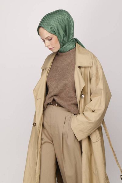 VALORSCARF Μεταξένιο σάλι ζακάρ με μοτίβο τεϊόδεντρου
