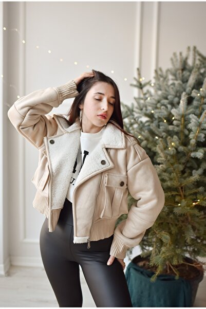 ceedy İçi Kürklü Nubuk Mont