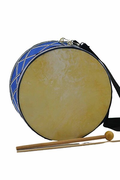 brtticaret Deri oyuncak davul mavi 30 cm deri davul anaokulların kreşlerin tercihi