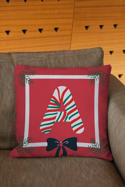 Şah Dekor Husă pentru pernă imprimată digital cu litere de bomboane de culoar...