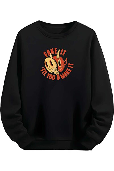 MAGORS Fake It Till You Make It - Hanorac negru