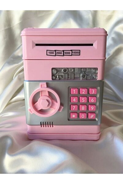 Trendyıldızı PEMPE RENK Şifreli Otomatik Kağıt Para Alan Kasa Kumbara Oyuncak...