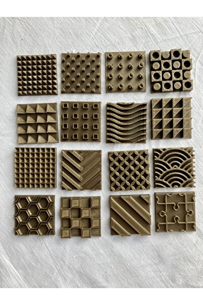 Volala Geometrik Desenli Polimer Kil / Seramik / Kurabiye Mühür Set 16 Parça