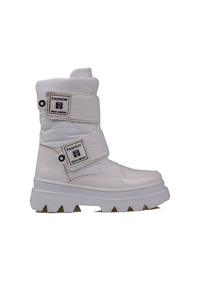Trend Adımlar Λευκά Μποτάκια Χιονιού Sportline για Κορίτσια με Velcro