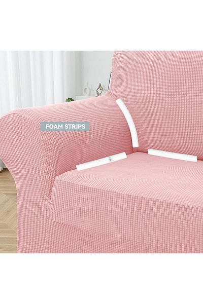 Bright Home أريكة ليكرا وأريكة - غطاء سرير أريكة مرن، نمط Pitikare 3+2+1+1