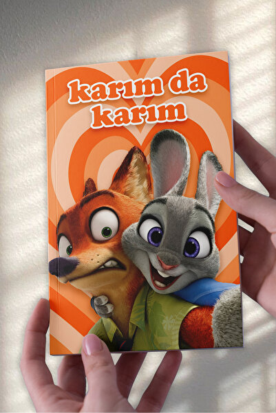 Namgo Zootropolis Karım da Karım Kolaj Çizgisiz A5 Hediyelik Özel Tasarım Defter