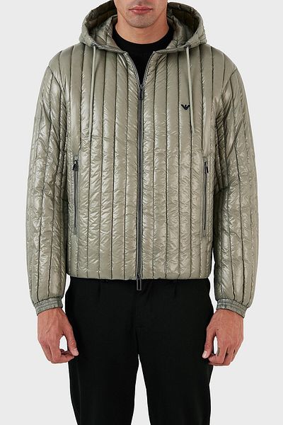 Green ea7 coat deals