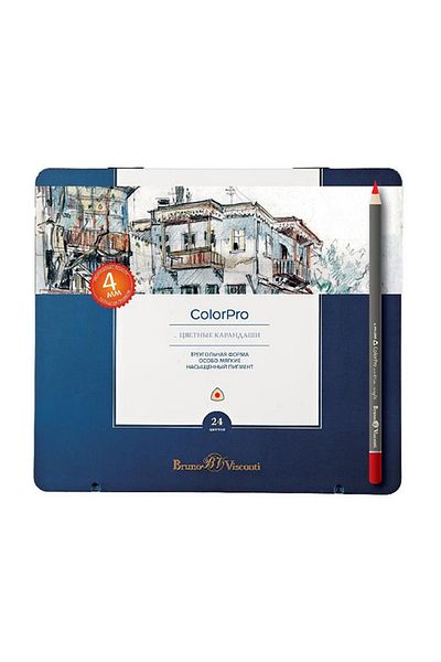 Bruno Visconti Sketch&Art Professional Dry Paint Pen 24 Colors in Metal Box No: 30-0042