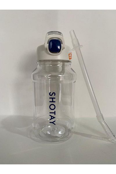 Shotay ST-6289 Tritan Flask with Straw 900 ml White