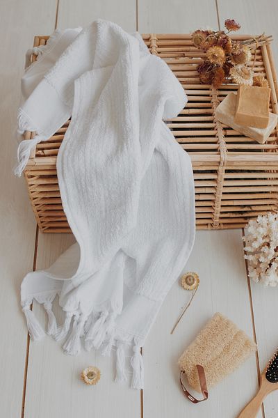 CottonTherapy Rib 50x90 cm 2 Πετσέτες Μπάνιου Κουζίνας Χεριών Προσώπου Premium 100% Βαμβάκι