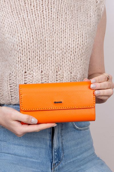 Grande L2732 Genuine Real Leather Large Size Special Design Hand-Stitched Women's Portfolio Wallet