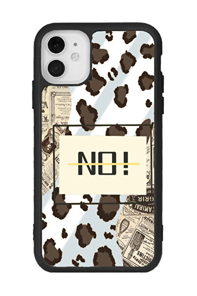 Spoyi iPhone 11 NO Leopard Tasarımlı Aynalı Glossy Telefon Kılıfı