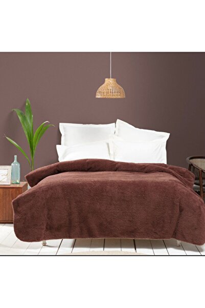 Karaca Home Faye Brown Double Sherpa Blanket
