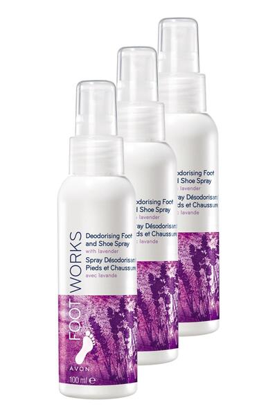 AVON Lavantalı Koku Önleyici Ayak Spreyi 100 Ml. Üçlü Set