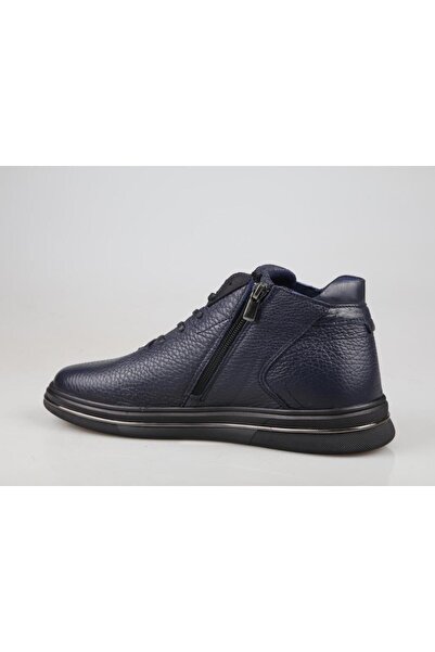 MARCOMEN 16208 Saf Deri Lacivert Erkek Bot