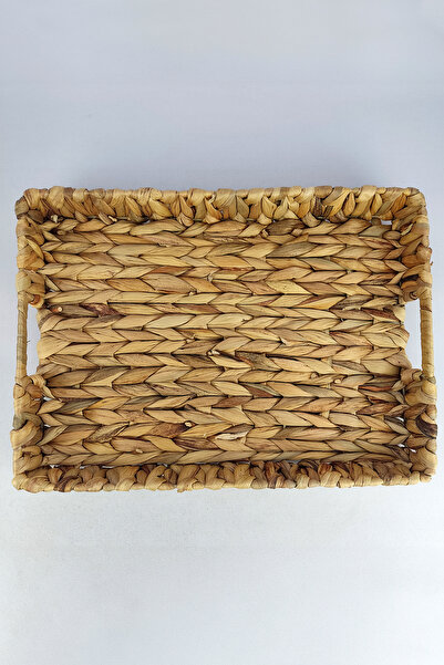 Digithome Wicker Rectangular Serving Presentation Tray 40 Cm - Thn39086 C1-1-18