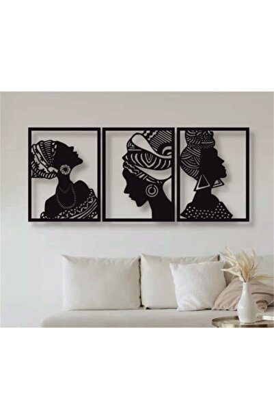 MODAT Dekoratif Ahşap Duvar Süsü Kara Kız