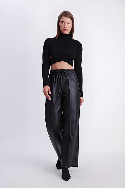 Rossanna Ribbed Leather Pants