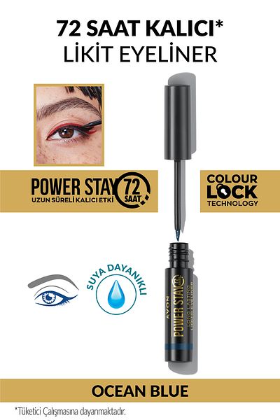 AVON Power Stay - Long Lasting Ocean Blue Liquid Eyeliner