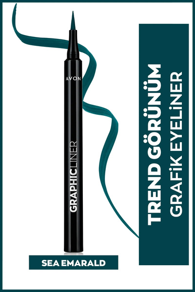 AVON Graphic Liner Keskin Uçlu Likit Eyeliner Sea Emerald